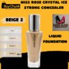 Miss Rose Liquid Foundation And Crystal Ice Strong Concealer Beige 2 shade, perfect for deeper wheatish complexions