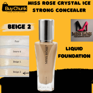 Miss Rose Liquid Foundation And Crystal Ice Strong Concealer Beige 2 shade, perfect for deeper wheatish complexions