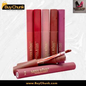 Set of Miss Rose Matte Lip Gloss tubes in multiple shades, standing upright with one wand applicator open