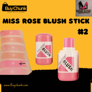Miss Rose Blush Stick 2, displaying product and swatch on skin