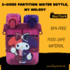 Front view of My Melody 2-Sided Partition Water Bottle