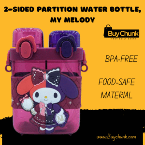 Front view of My Melody 2-Sided Partition Water Bottle