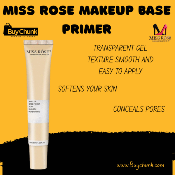 Miss Rose Makeup Base Primer 30ml tube front view soft smooth moisturising