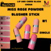 Swipe swatch image of Miss Rose Powder Blusher Stick shade #1 pale peach‑pink on arm