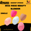 Single Miss Rose Beauty Blender in bright pink with BuyChunk and Miss Rose logos