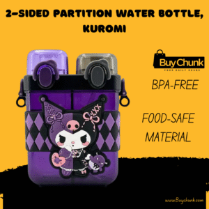 Kuromi 2-Sided Partition Water Bottle front view