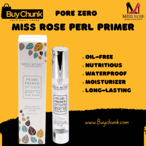 Styling image showing Miss Rose Pearl Primer with box on a neutral backdrop