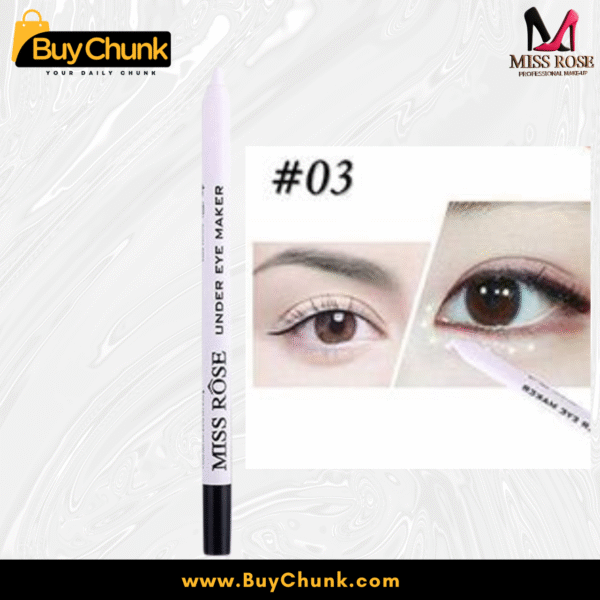 Close-up of creamy white tip of Miss Rose under Eye Marker showing smooth texture