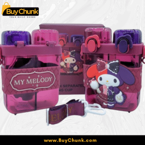 Back view of My Melody partition bottle showing 