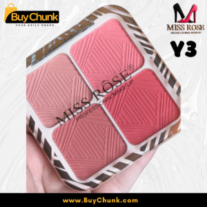 Close‑up texture of embossed geometric pressed blush powders in Flushed Pink palette showing fine powder surface