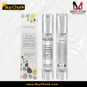 Miss Rose Pearl Primer beside its decorative leaf‑motif outer box packaging