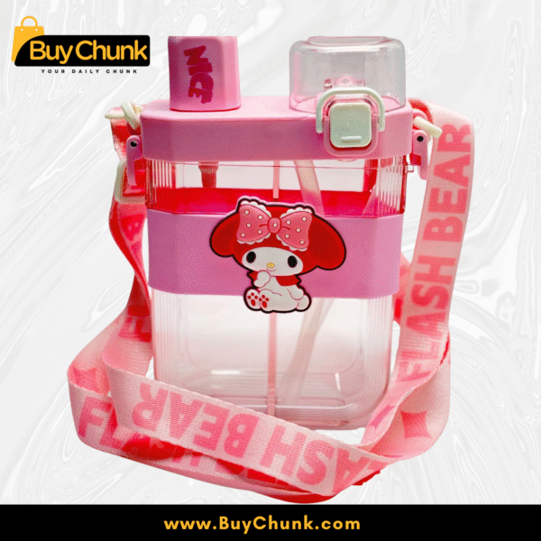 Inside view of My Melody partition bottle compartments