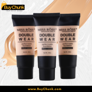 Swatches showing Missrose Double Wear Perfect Matte Foundation Beige 2 on skin