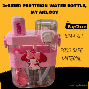 My Melody 2-Sided Partition Water Bottle with dual compartments