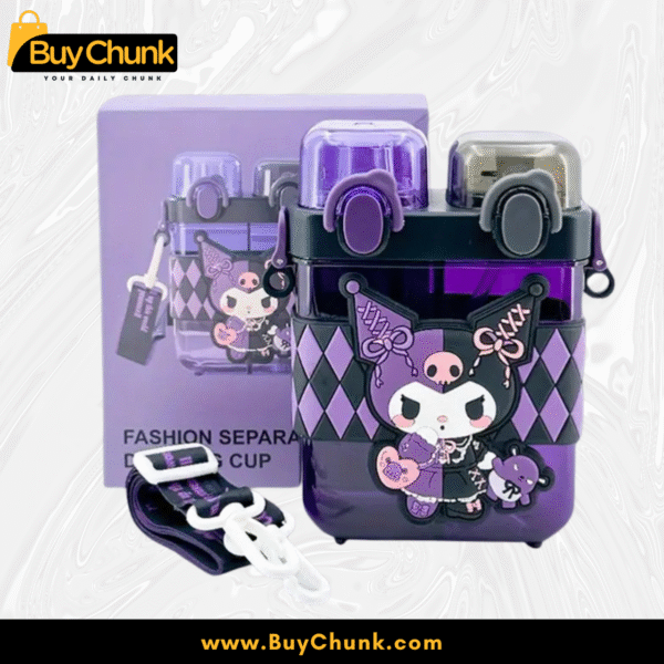 Kuromi bottle with packaging and accessories
