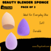 Beauty Blender Sponge Pack of 3 | Soft, Seamless & Perfect for Flawless Makeup Application