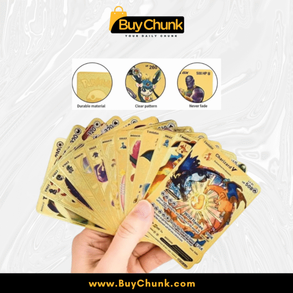 10 PCS POKEMON GOLD FOIL CARDS PACK
