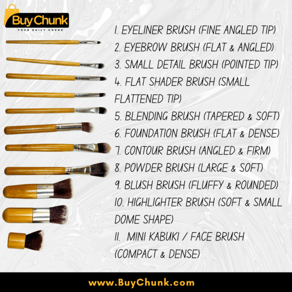 Premium Wooden Makeup Brush Set - Elegant, Soft & Professional-Grade for Flawless Beauty Application