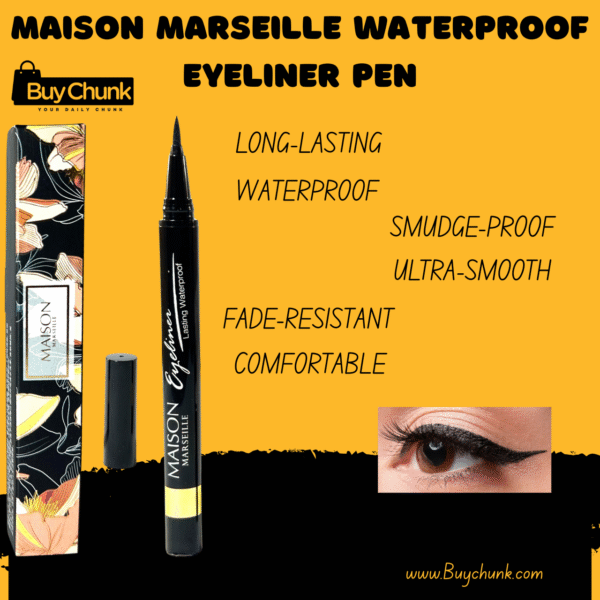 Maison Marseille Waterproof Eyeliner Pen | Bold, Smooth & Long-Lasting for Flawless Eye Definition