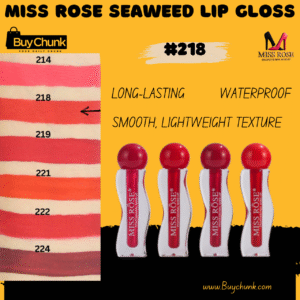 Swatch of Miss Rose Seaweed Lip Gloss – Shade 218 on skin arm