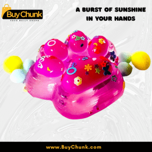 Vibrant Pink Paw Squishy Toy | Sparkly & Full of Magical Joy for Stress-Free Fun | Size - 5cm X 6cm