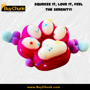 Cute Pink Paw Squishy Toy | Soft, Sparkly & Full of Sweet Joy for Happy Moments | Size - 5cm X 6cm