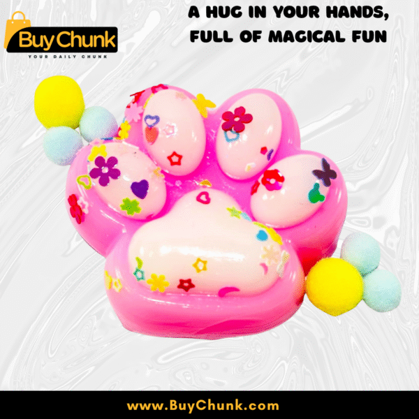 Charming Pink Paw Squishy | Squeeze It, Love It, Feel the Sweetness | Size - 5cm X 6cm