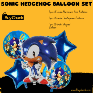 Sonic the Hedgehog Balloon Set | Fun, Vibrant & Perfect for Kids' Birthday Parties & Celebrations