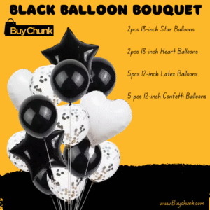 14 Black Balloon Bouquet | Elegant, Bold & Perfect for Modern Parties, Weddings and Celebrations