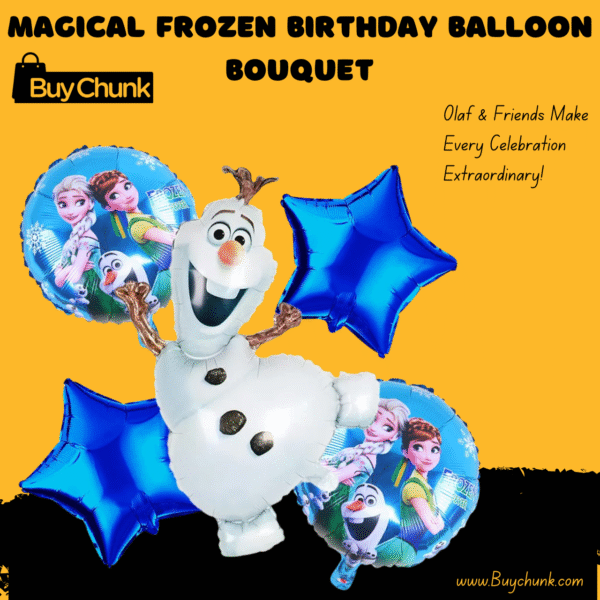 5 Magical Frozen Birthday Balloon Bouquet | Enchanting, Fun and Perfect for Kids’ Parties & Disney Fans