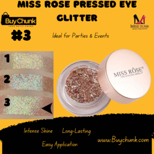 Miss Rose Pressed eye Glitter Shade 3 | Shimmering, Long-Lasting & Perfect for Sparkling Eye & Face Magic