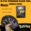 10 PCS POKEMON BLACK FOIL CARDS PACK