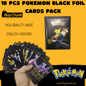 10 PCS POKEMON BLACK FOIL CARDS PACK