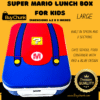 Super Mario Lunch Box for Kids Large, 3-Section BPA-Free Food Container with Built-In Spoon | Cute School Lunch Box with Red & Blue Design