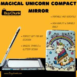Magical Unicorn Compact Mirror Sparkling Rainbow Magic for Dreamers & Whimsy Lovers