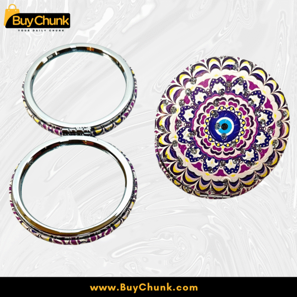 Dazzling Mandala Compact Mirror - Bold Colors, Shimmering Accents & Timeless Charm