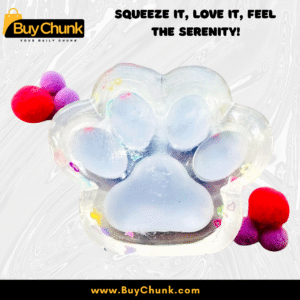 Dreamy Blue Paw Squishy Toy | Soft, Sparkly & Perfect for Calm, Joyful Play! | Size - 5cm X 6cm