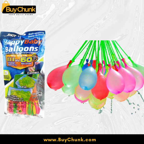 Self-Sealing Water Balloons | 111-Piece Multi-Color Pack for Fast, Fun & Mess-Free Water Play