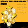 14 Golden Balloon Bouquet | Luxurious, Glittering & Perfect for Weddings, Birthdays and Celebrations!