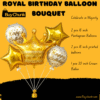 5 Royal Birthday Balloon Bouquet | Majestic, Luxurious and Perfect for King/Queen Celebrations