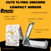 Cute Flying Unicorn Compact Mirror Sparkling Magic & Sweet Dreams in Every Glance!