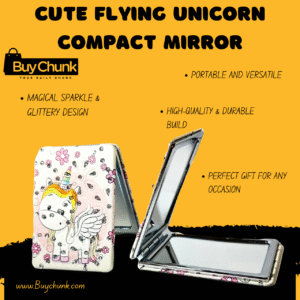 Cute Flying Unicorn Compact Mirror Sparkling Magic & Sweet Dreams in Every Glance!