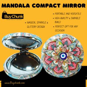 Mandala Compact Mirror Vibrant Design for Love