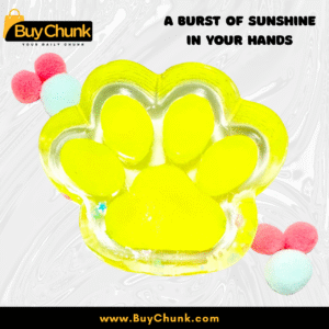 Glowing Yellow Squishy Toy | Fun & Full of Joyful Energy for Stress-Free Play | Size - 5cm X 6cm