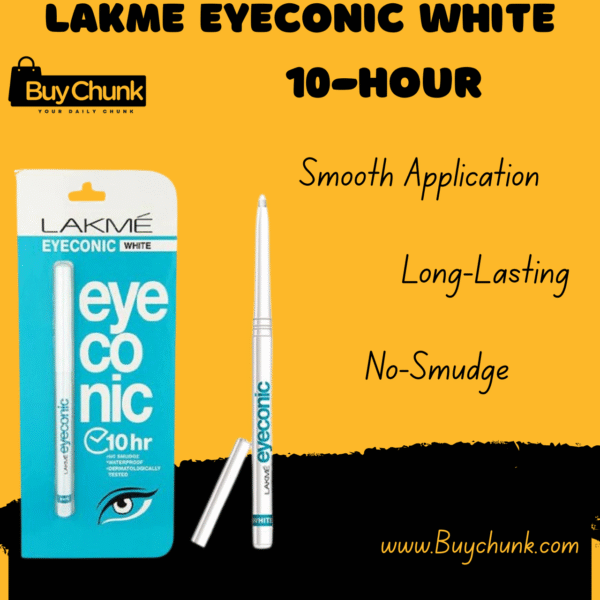 Lakme Eyeconic White | Bright, Smudge-Proof & Perfect for Bold, Glowing Eyes!