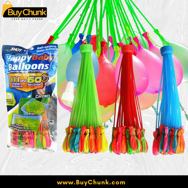 Self-Sealing Water Balloons | 111-Piece Multi-Color Pack for Fast, Fun & Mess-Free Water Play