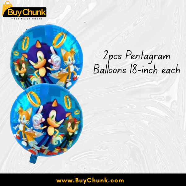 Sonic the Hedgehog Balloon Set | Fun, Vibrant & Perfect for Kids' Birthday Parties & Celebrations