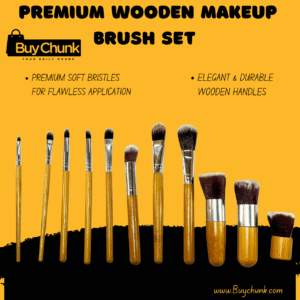 Premium Wooden Makeup Brush Set - Elegant, Soft & Professional-Grade for Flawless Beauty Application