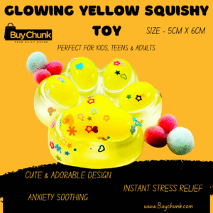 Glowing Yellow Squishy Toy | Fun & Full of Joyful Energy for Stress-Free Play | Size - 5cm X 6cm