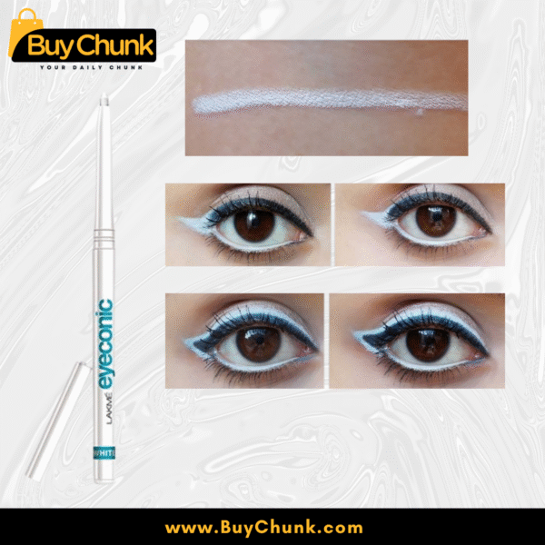 Lakme Eyeconic White | Bright, Smudge-Proof & Perfect for Bold, Glowing Eyes!